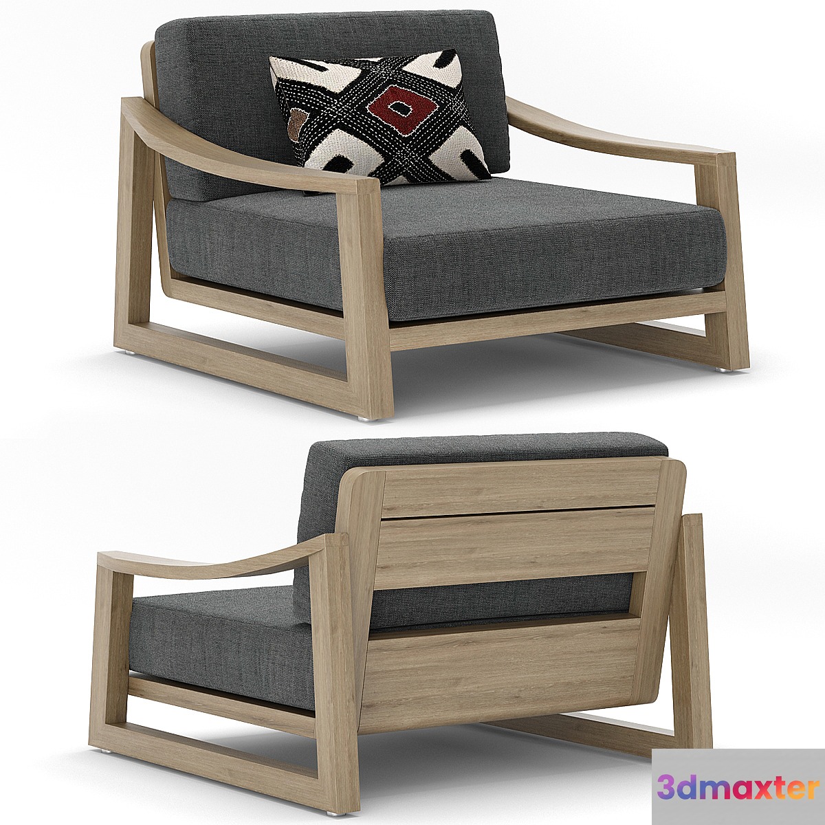 RH Outdoor Sebastian lounge chair 3D Max