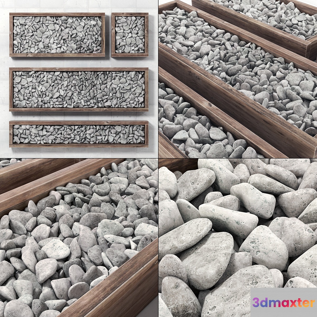 Pebble frame _ Pebble in forms 3D Max