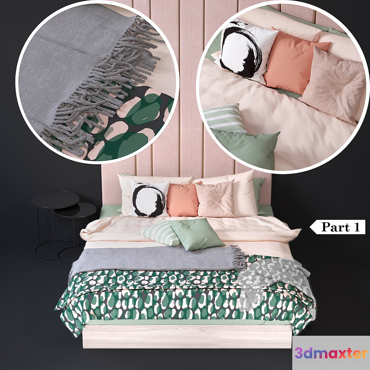 Set of bed linen 3 (Part 1) 3D Max