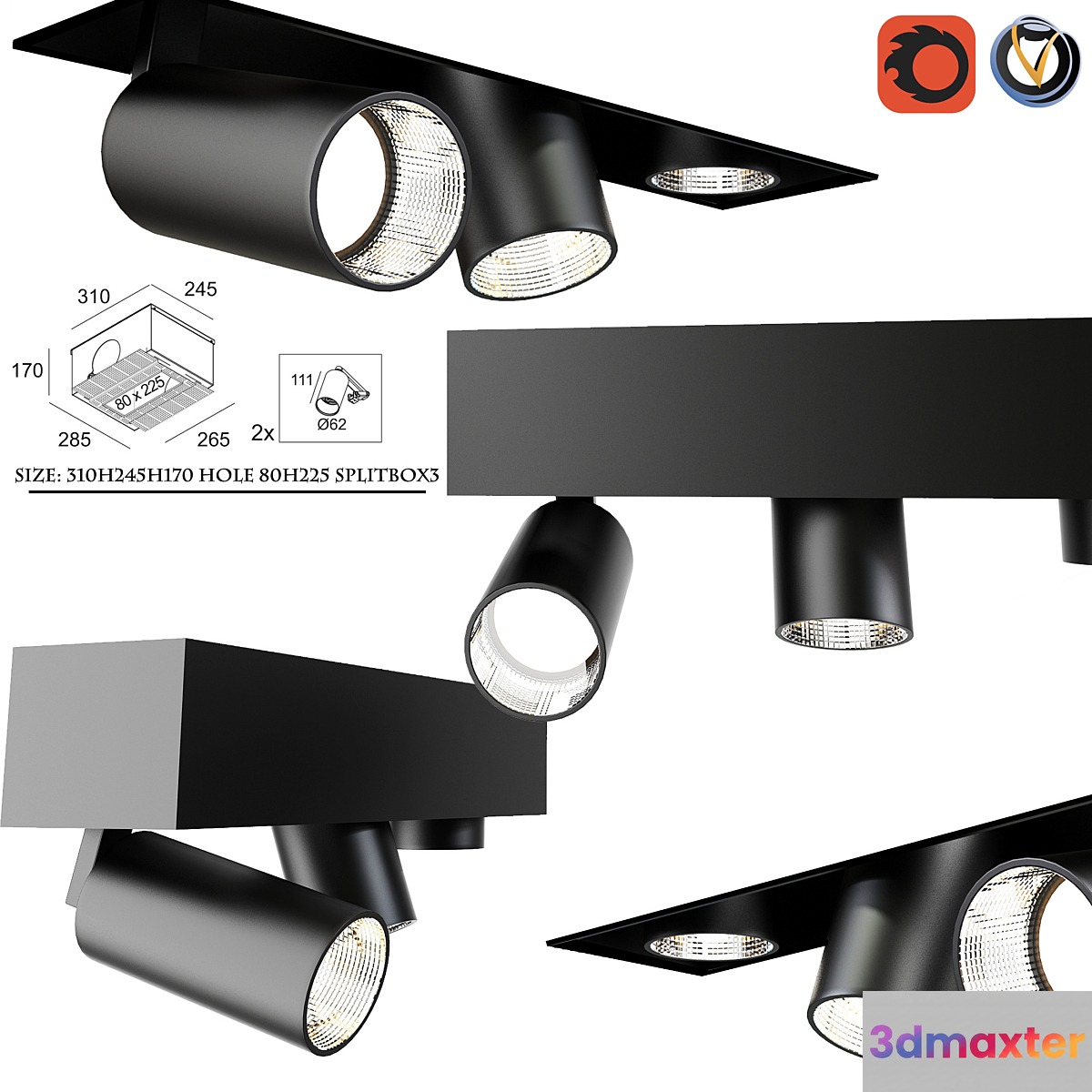 Delta Light SPLITBOX 3D Max