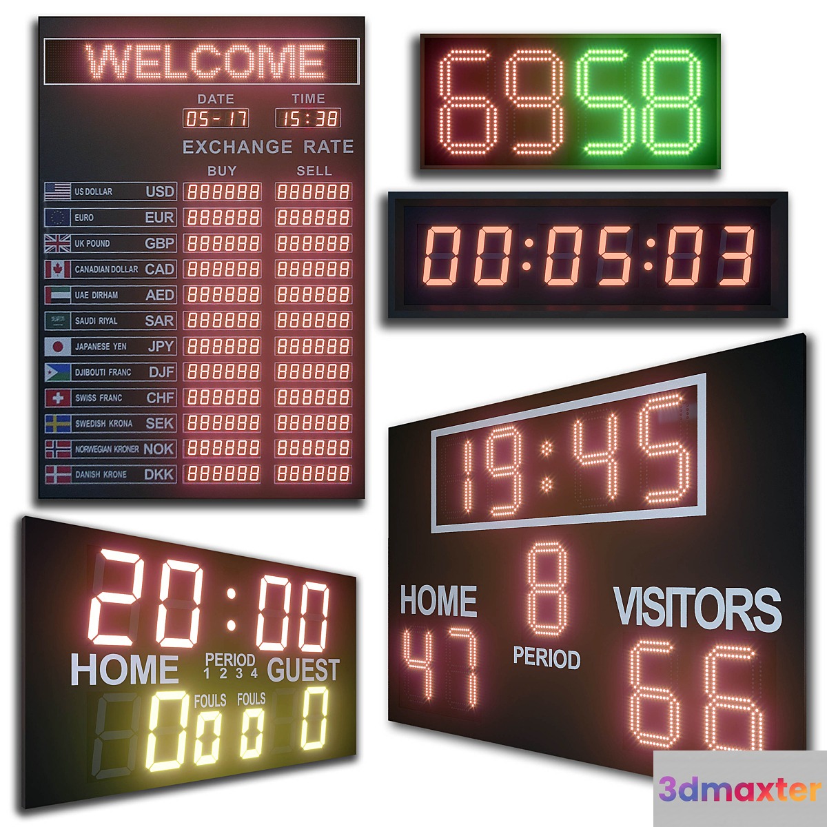 LED display modules. Set 01
