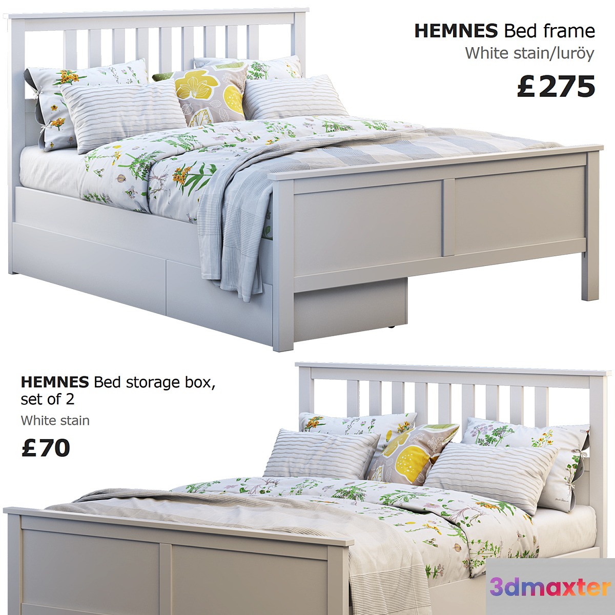 Ikea Hemnes bed 3 3D Max