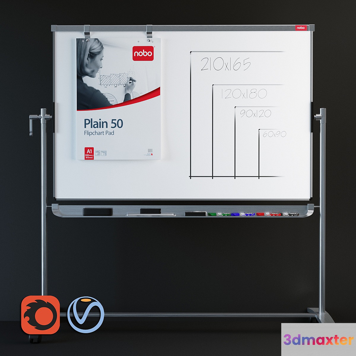 Magnetic marker board NOBO Prestige