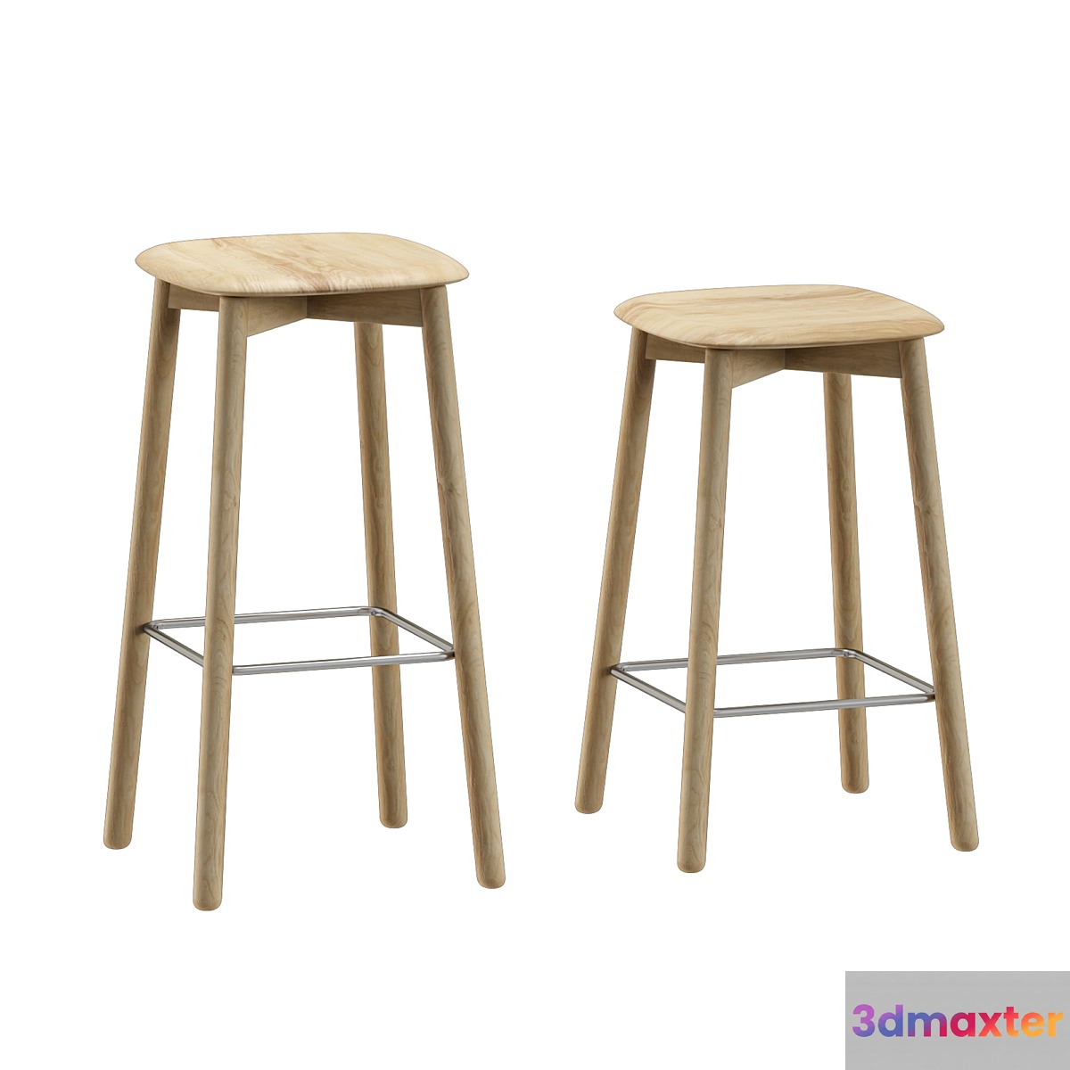Soft edge 32 bar stool 3D Max