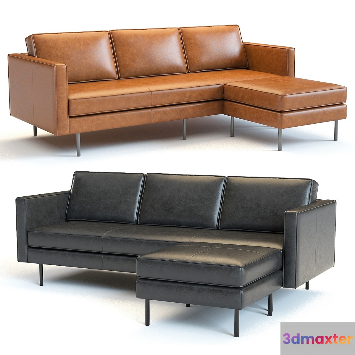 West Elm Axel Corner Sofa 3D Max