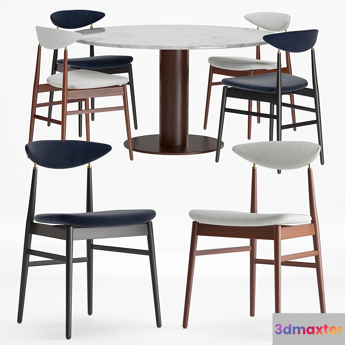Gent Dining Chair - Fully Upholstered Gubi - No.2