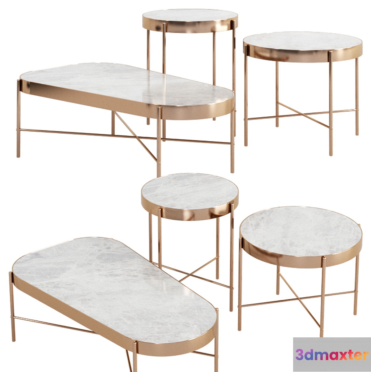 Sol Marble Coffee Table 3D Max