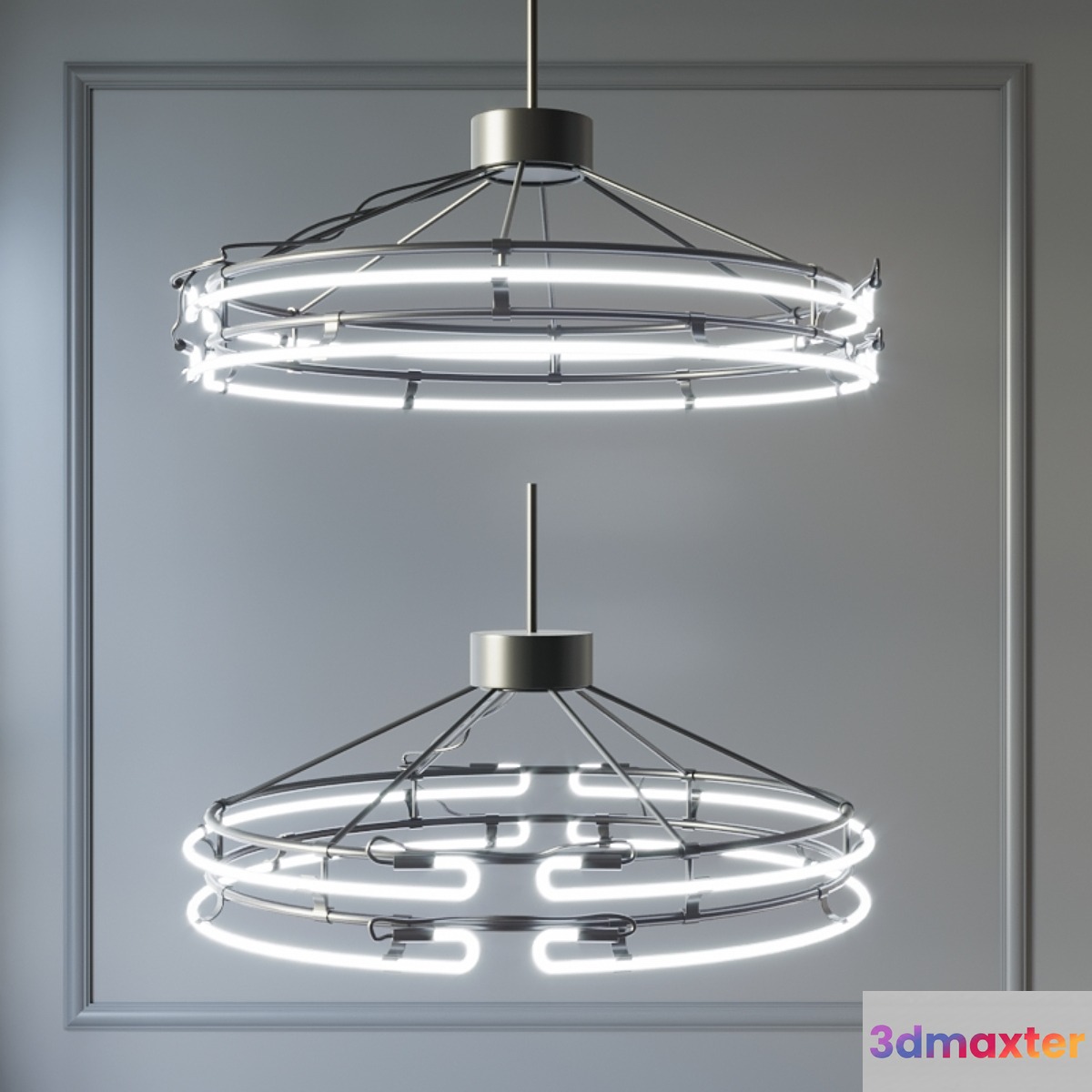 Chandelier from neon 1 3D Max