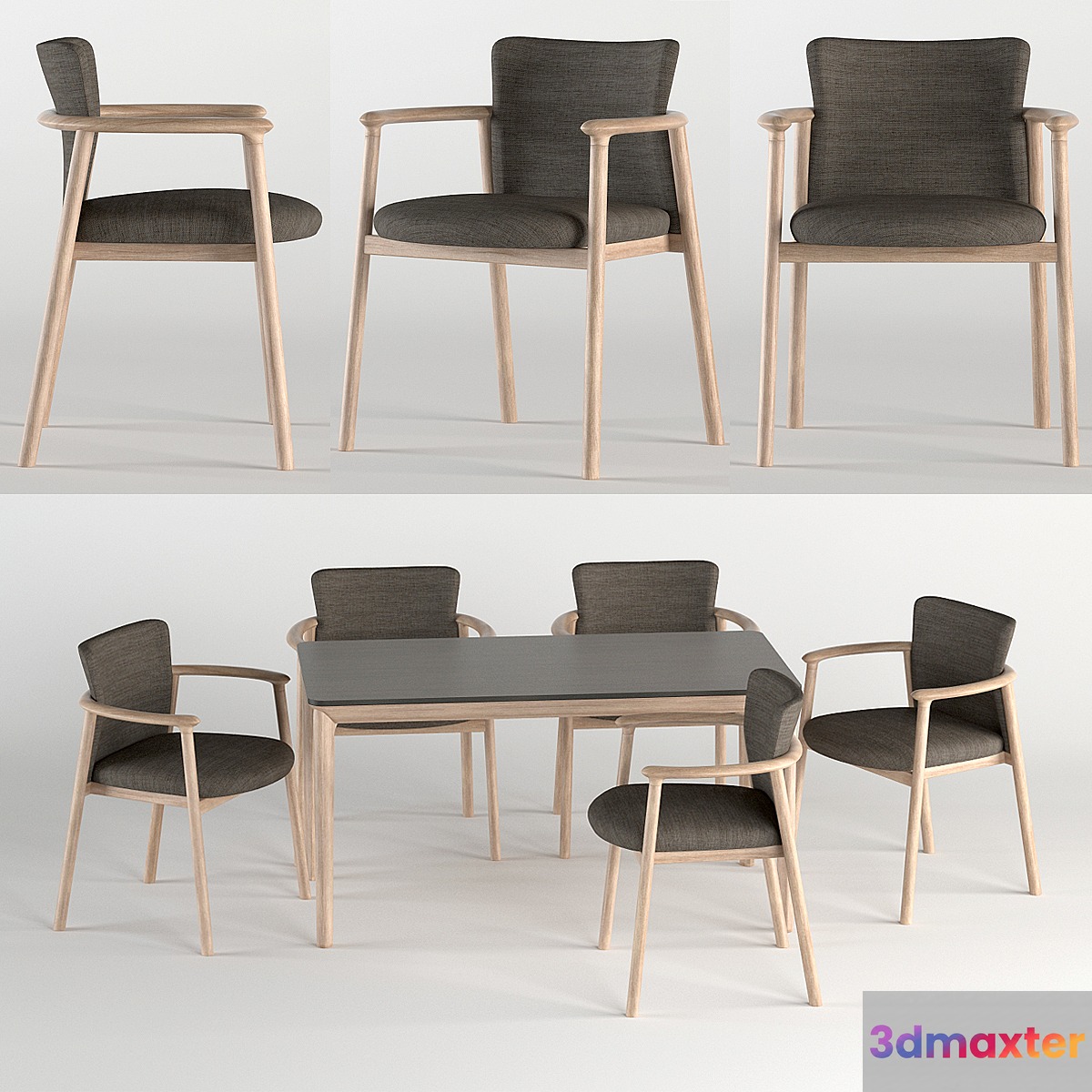 Bellevue Table & Lord Chair by Very Wood