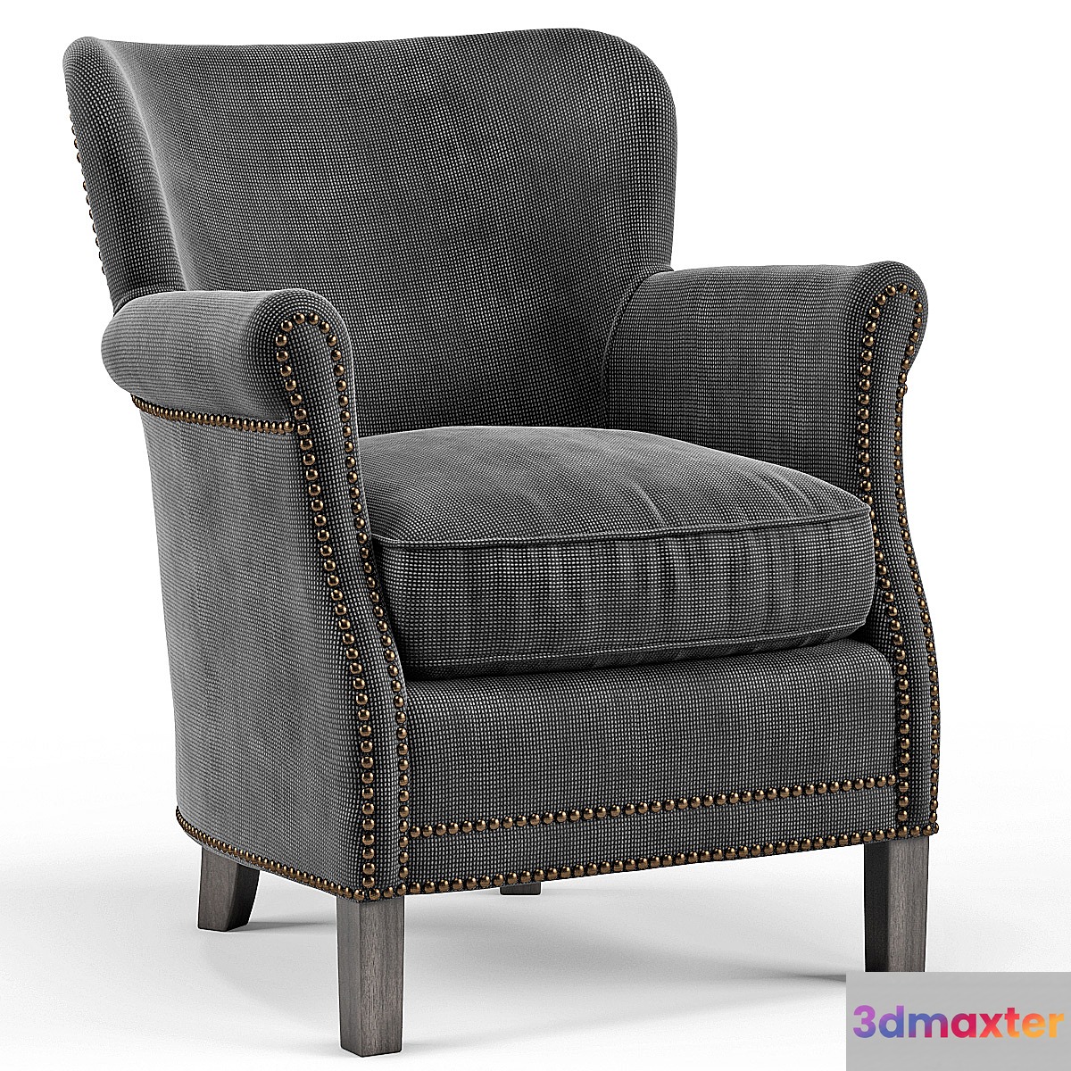 Belgian Club Chair with Nailheads