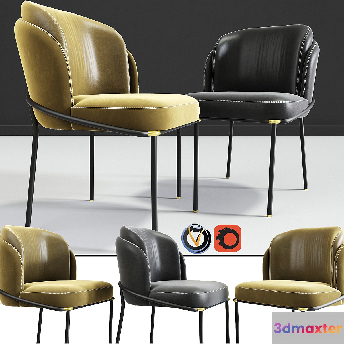 Minotti Fil Noir Dining Chair - No.2