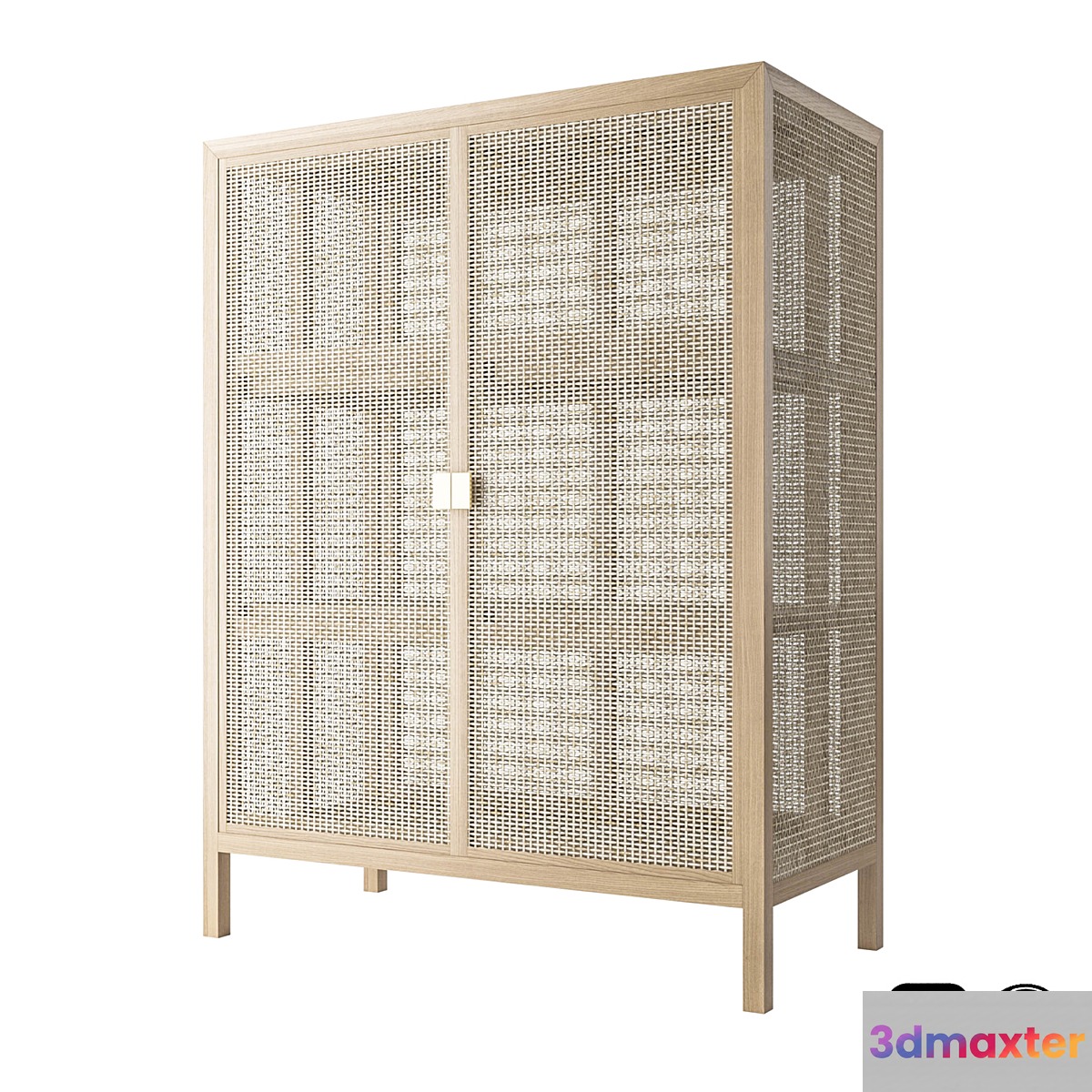 Ikea stockholm wicker chest of drawer 3D Max