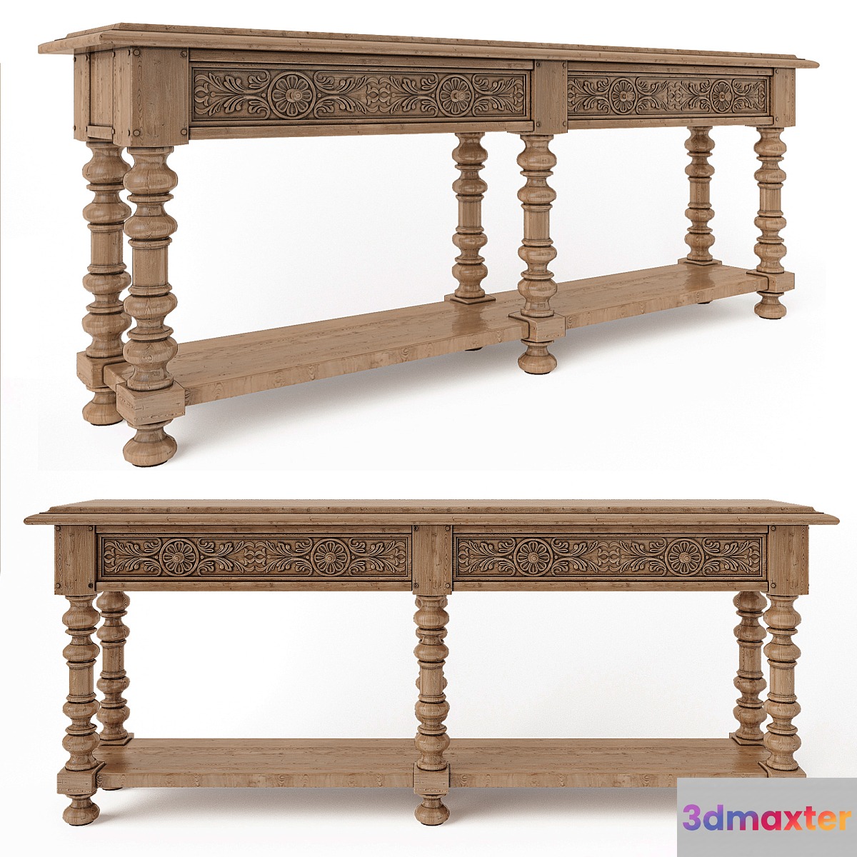 Hooker Furniture Living Room Bexar Leg Huntboard 3D Max