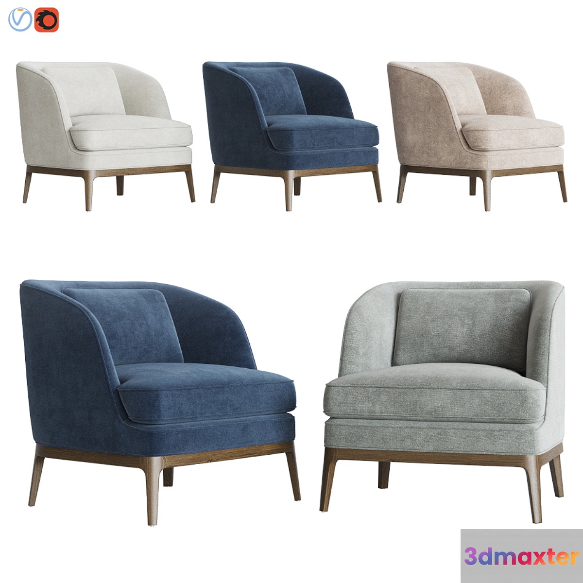 Crate & Barrel Seychelles Wood Trim Chair - No.4