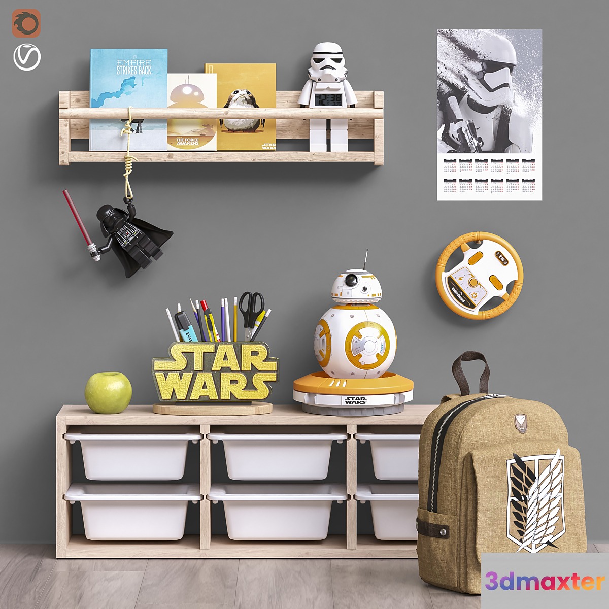 Toys and furniture set 50 3D Max
