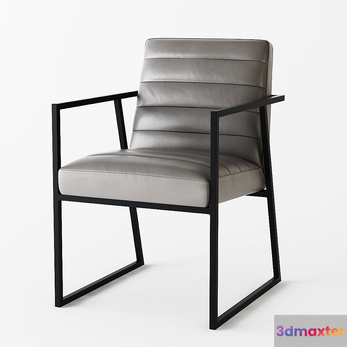 C & B Channel Leather Arm Chair 3D Max