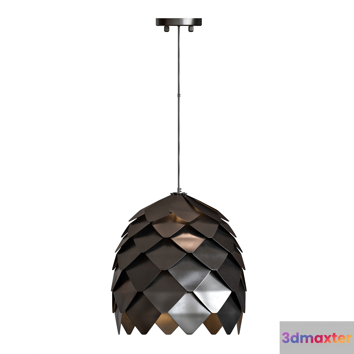 Pendant lamp Crimea Pine Cone Black