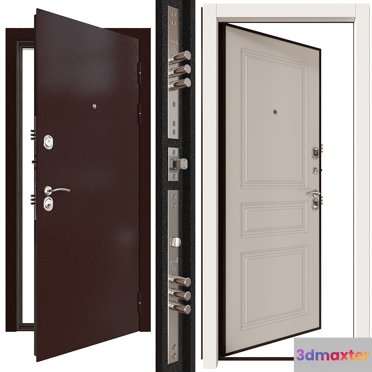 Metal entrance door