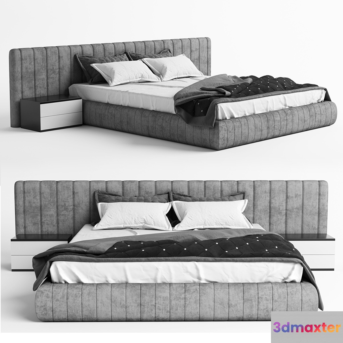 Bed modern 3D Max