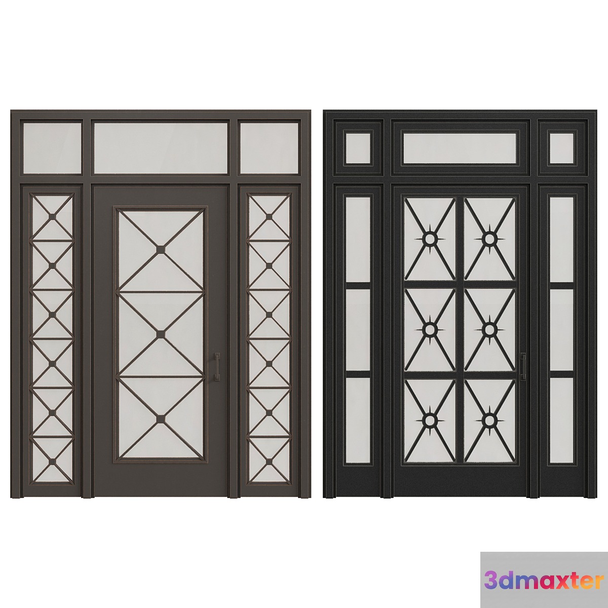 Classic entrance doors 3D Max
