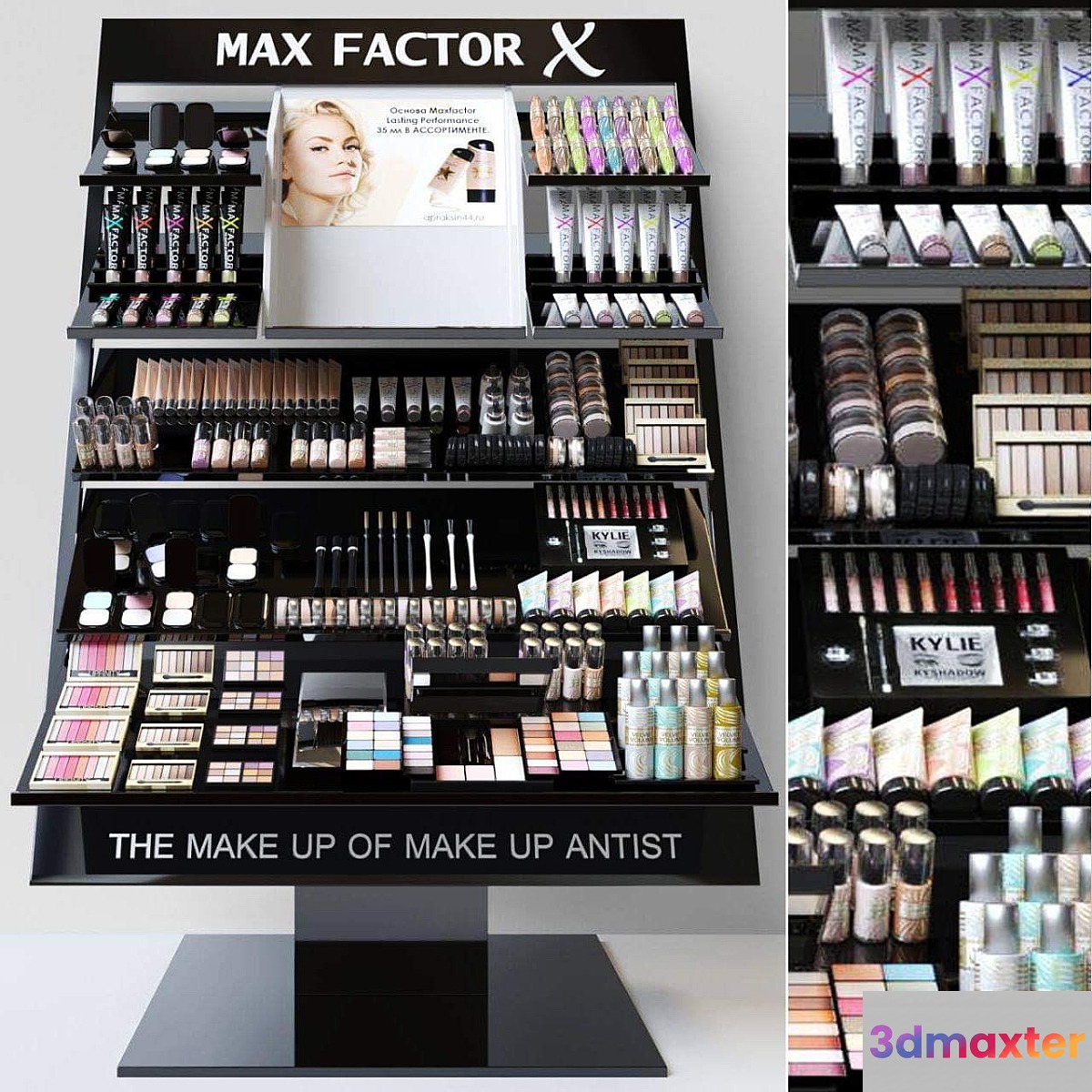 Showcase with professional cosmetics for beauty salons or duty free. Make up 3 - No.2