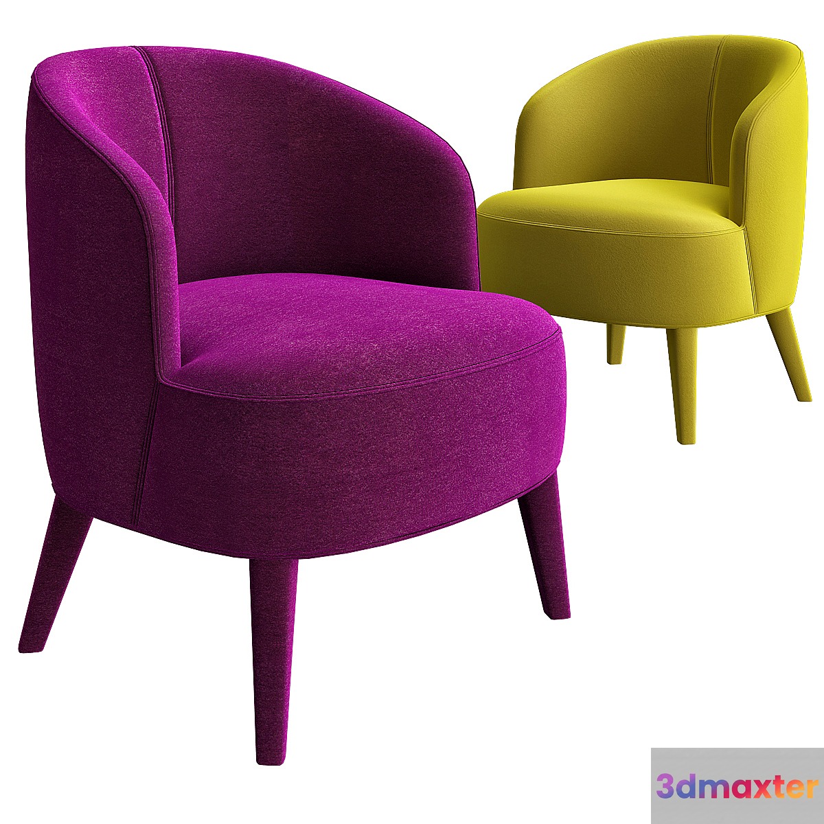 Febo armchairs antonio citterio 2 3D Max