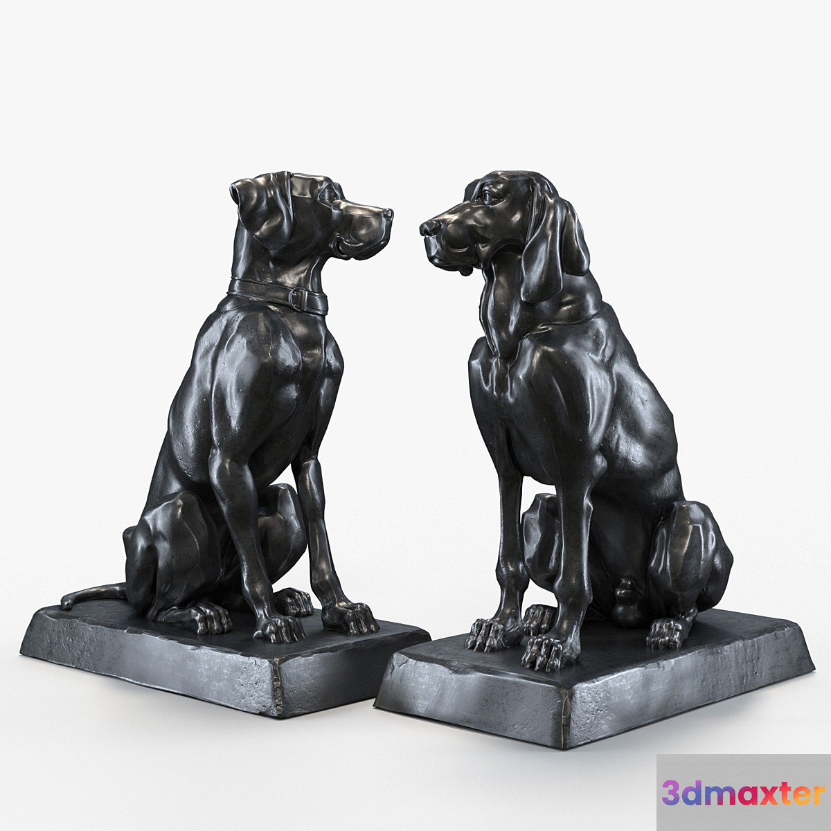 Two dogs. 3D Max