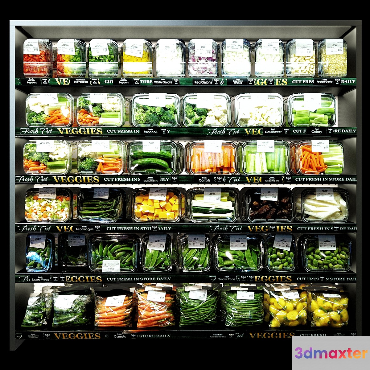 Shelves with vegetables - No.2 3D Max