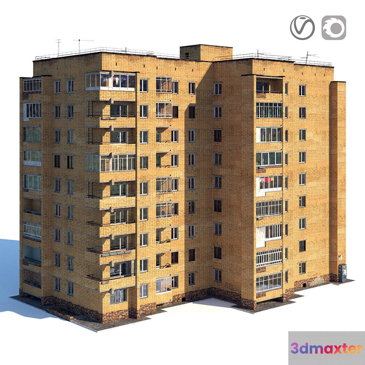 Soviet nine-story house