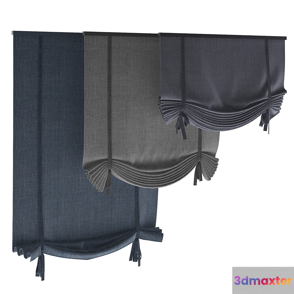 Roman blinds 14 - No.2 3D Max