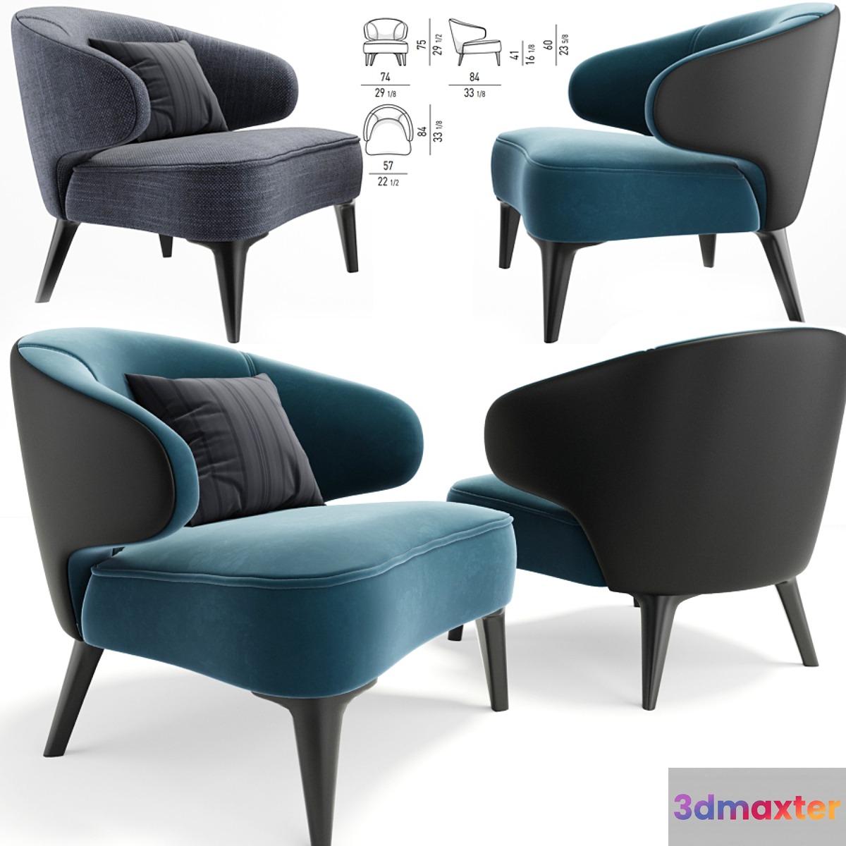Minotti Aston Armchair With Pillow