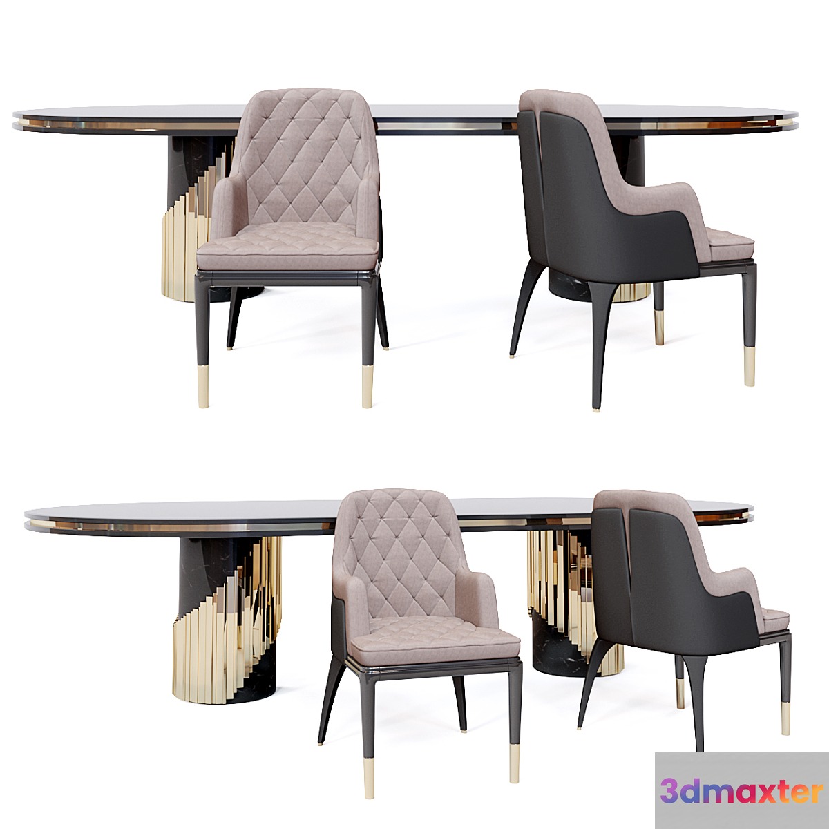Charla dining chair & Littus Oval Table