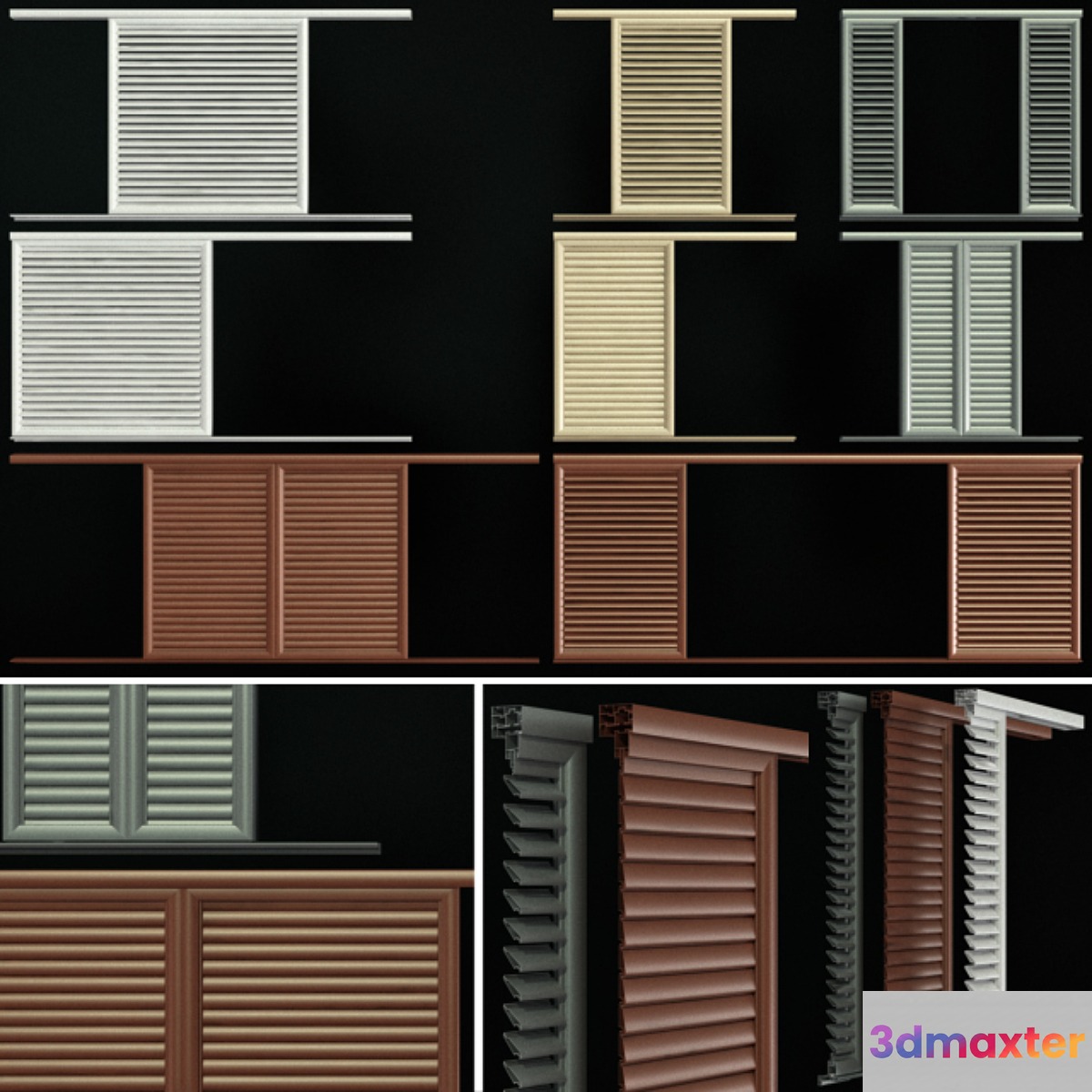 Louvre screens for windows and doors - No.2 3D Max
