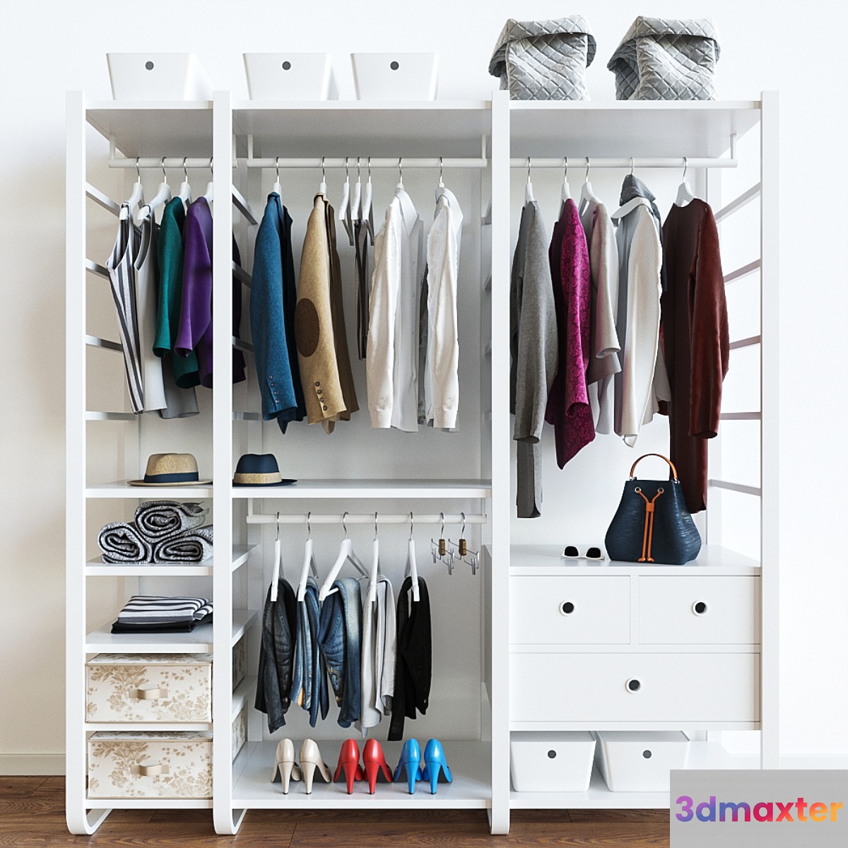 Wardrobe ELVARLI IKEA 3D Max