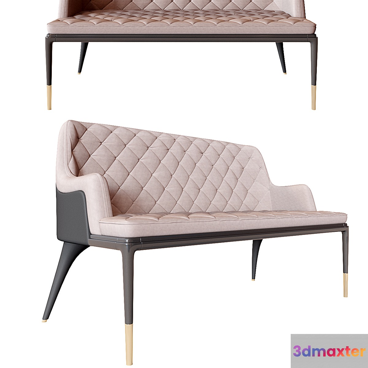 Charla Two Seat Sofa 3D Max