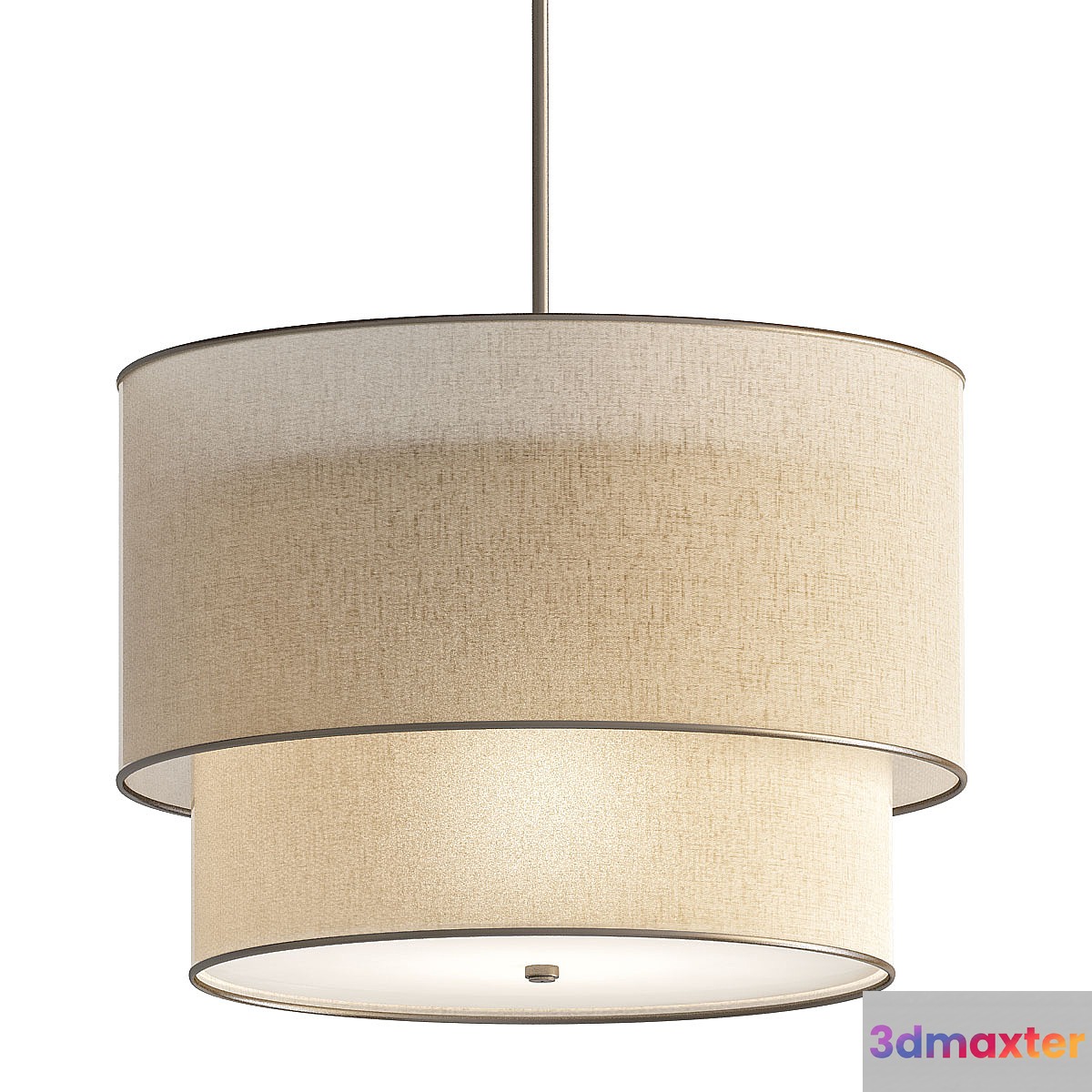 Rh Two-tier Round Shade Linen 3D Max