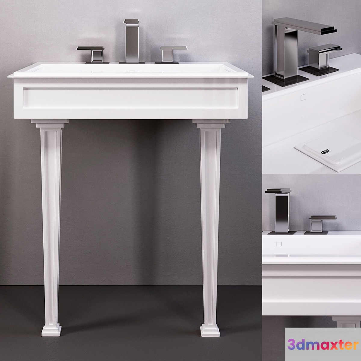 Eleganza 70 Console Basin by Gessi 3D Max