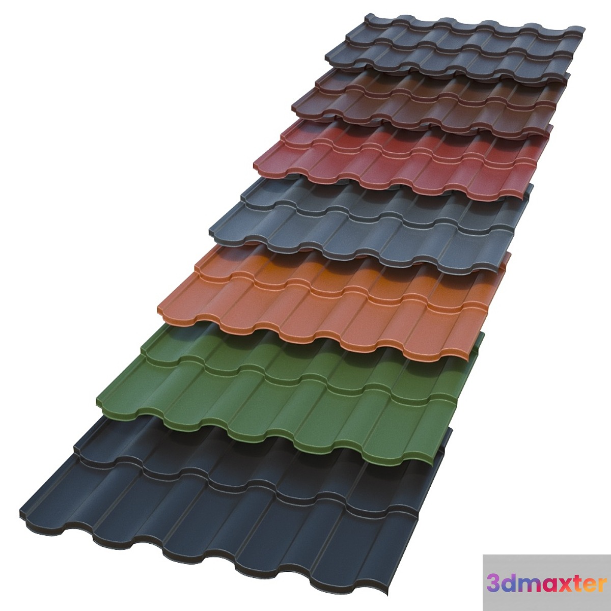 ADAMANTE Ruukki metal tile 3D Max