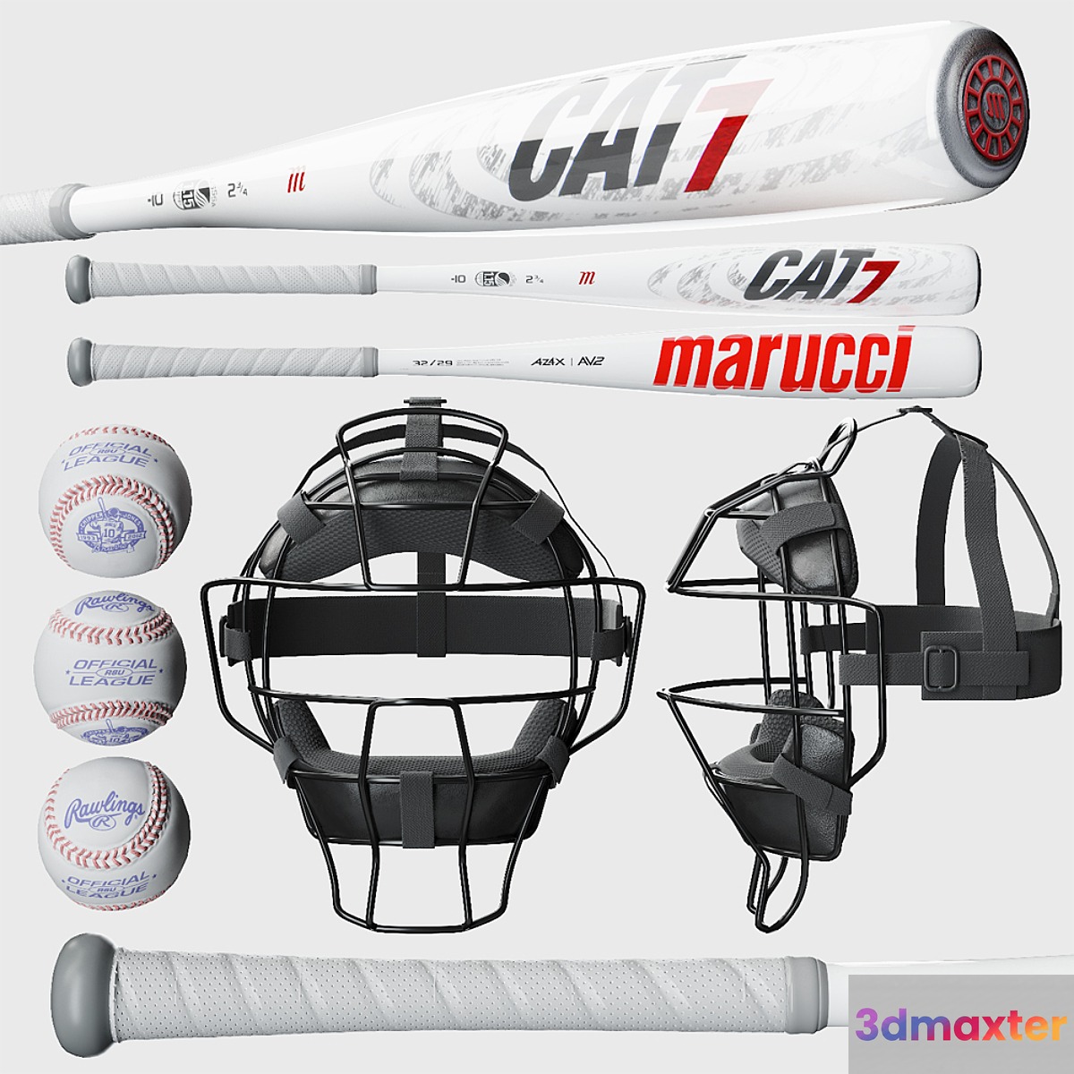 Marucci MCBC7 Cat7 BBCOR Baseball Bat 3D Max
