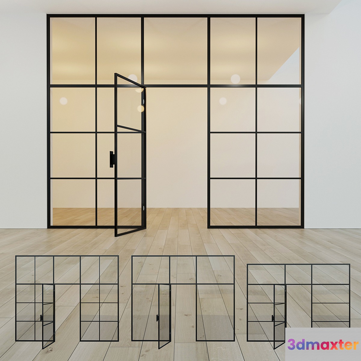 Glass partition. A door. ten - No.3