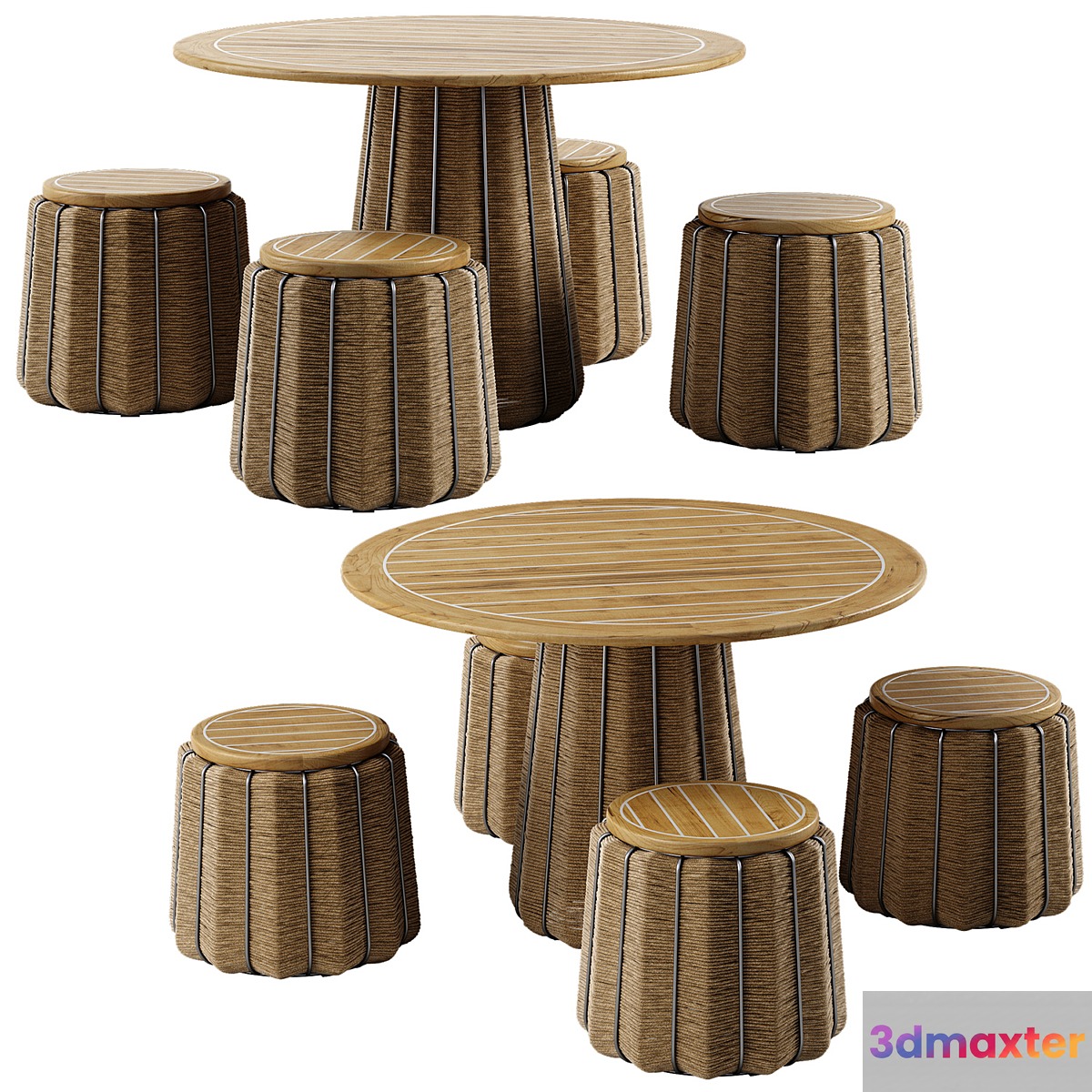 Mcguire Satsuma dining set 3D Max