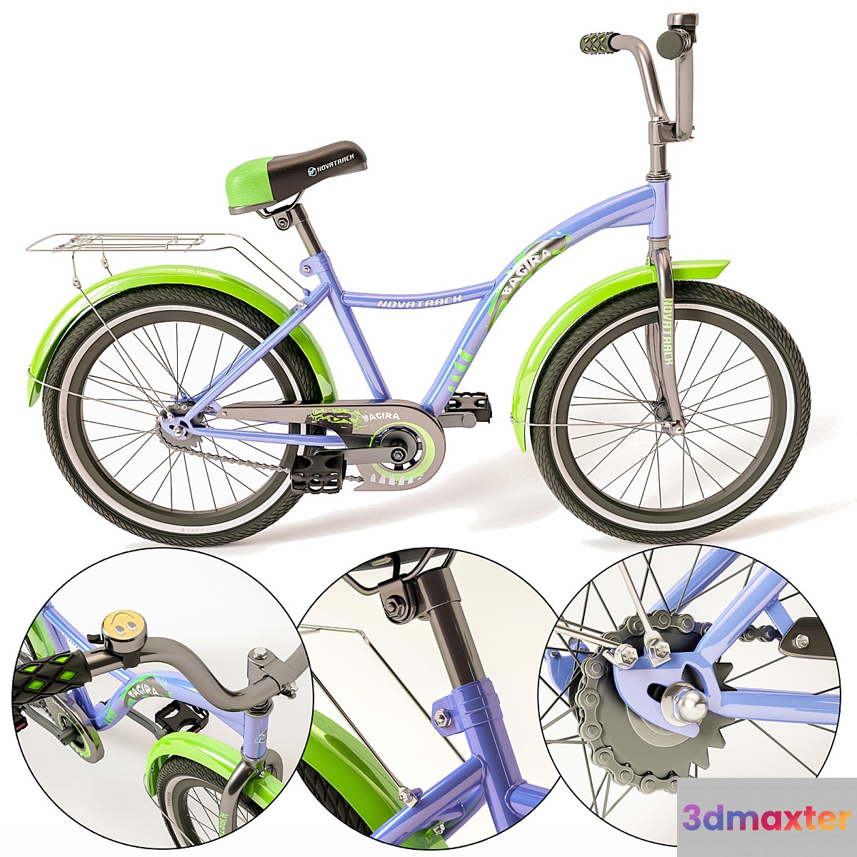 Children bicycle 3D Max