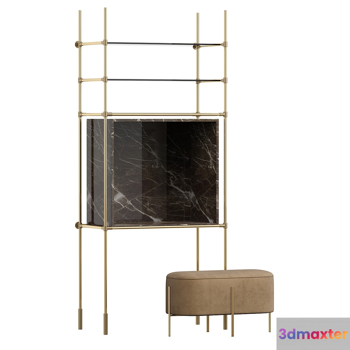 Rack with a padded stool 3 in 1 from My Imagination 3D Max