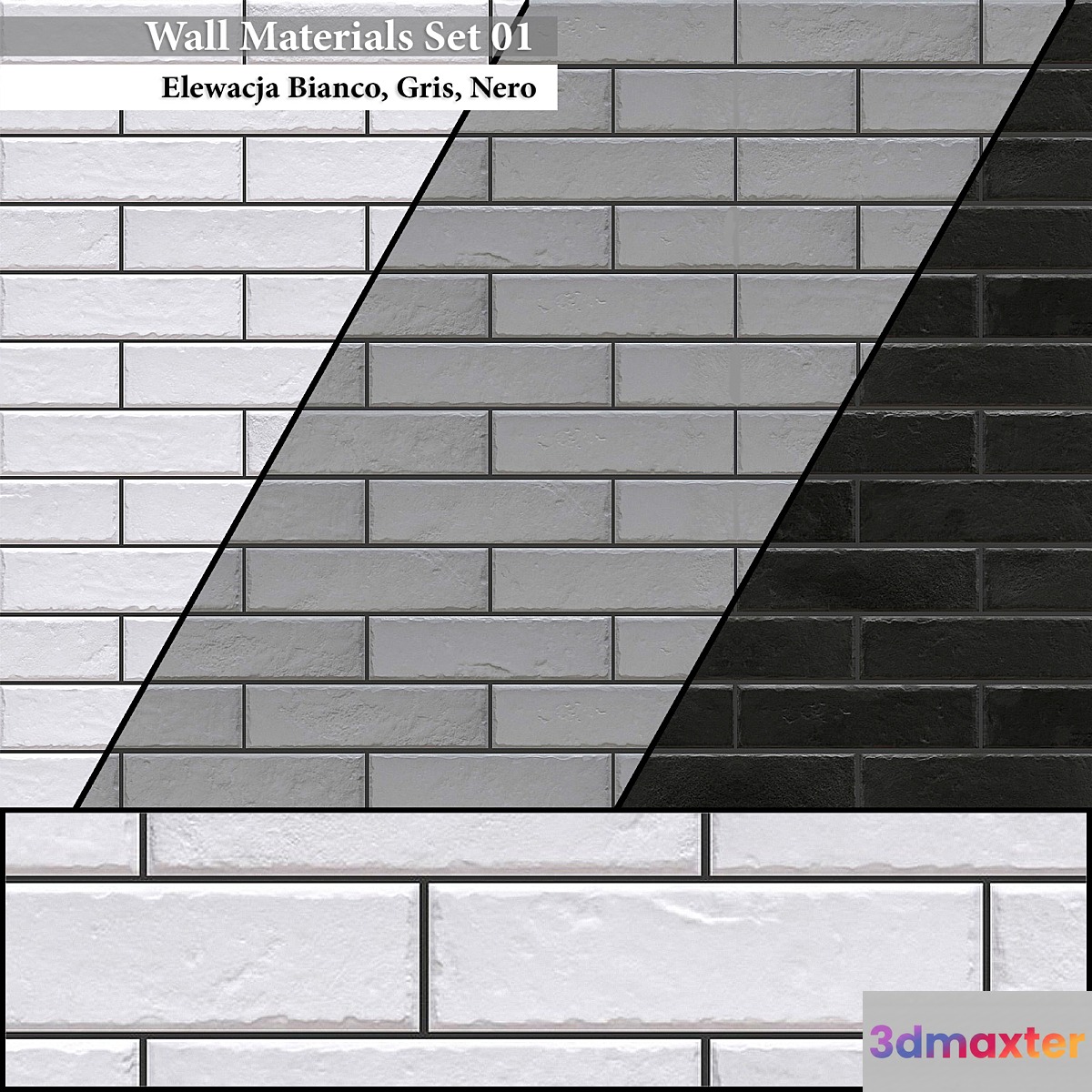 Wall Materials Set 01 3D Max