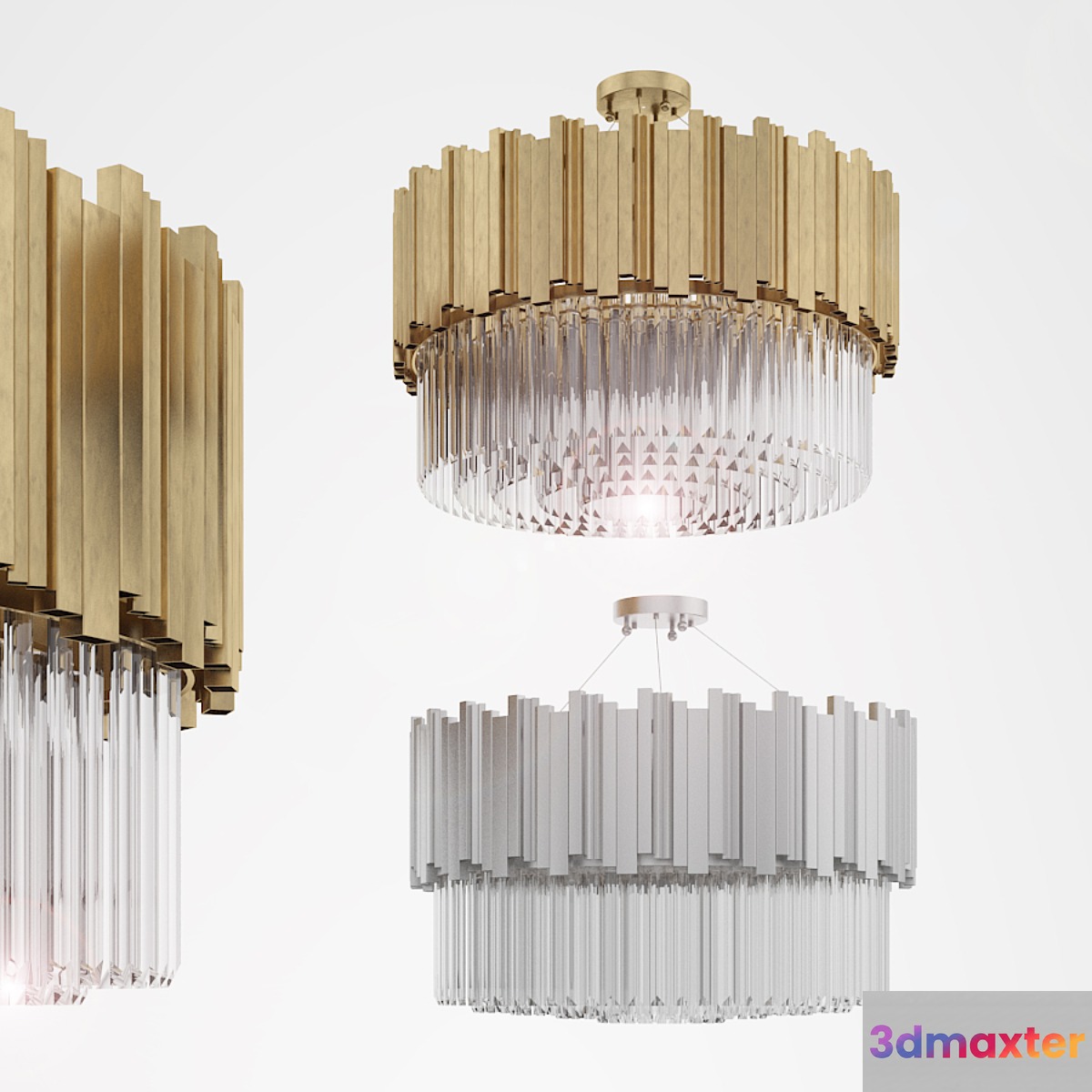 Chandelier kristallen kroonluchter silver gold