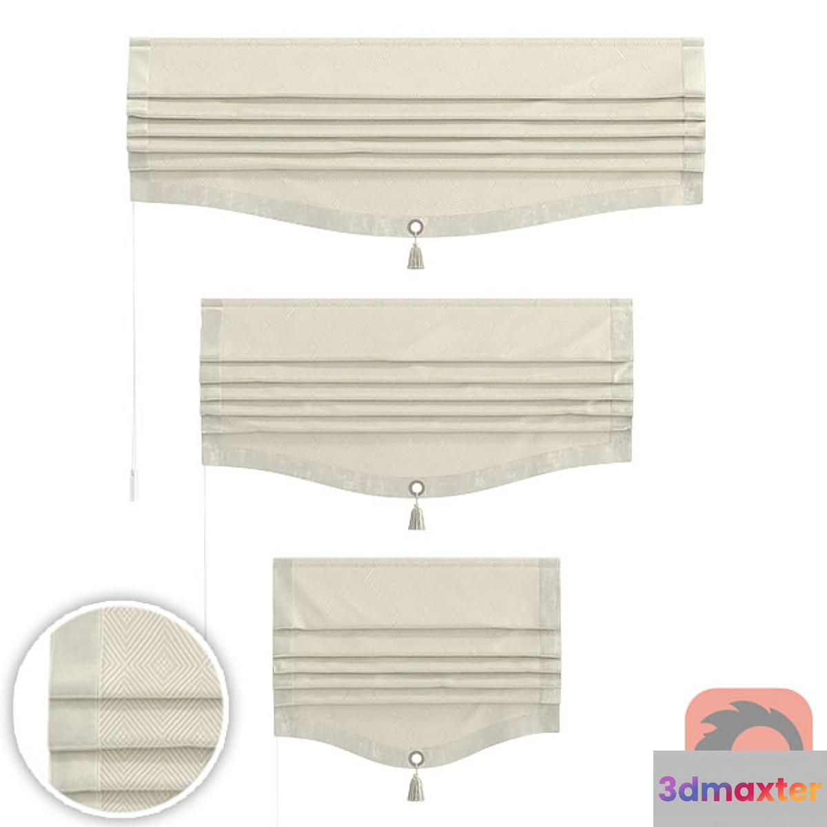 Set of Roman curtains ARISSA (INMA)