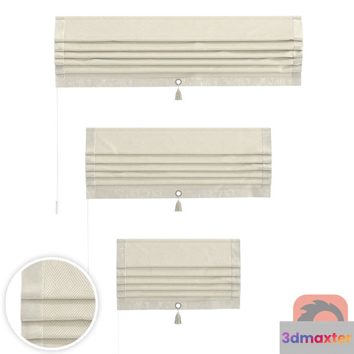 Set of Roman curtains TITOS (INMA) 3D Max