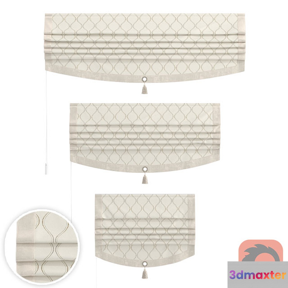 Set of roman LEENN curtains (PACIFIC) - No.4