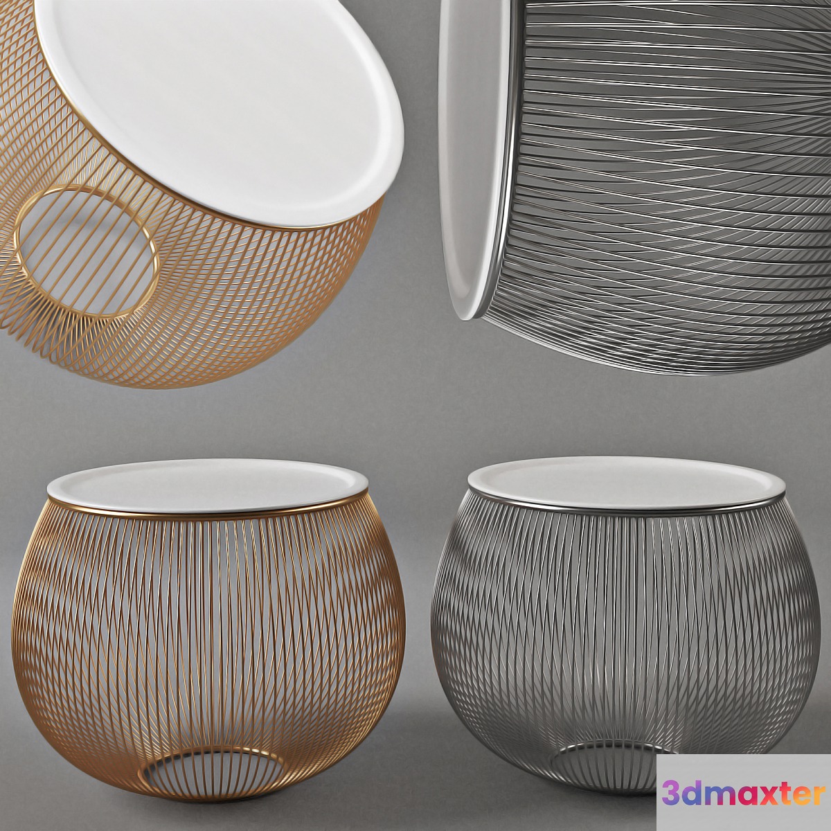 Table with iron bars. Zara home 3D Max