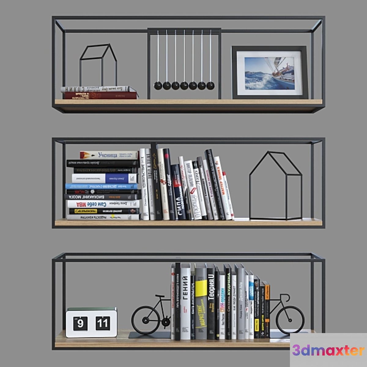 Shelves with decor 9. 3D Max